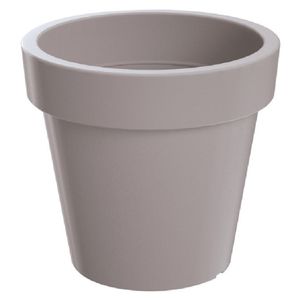 1x Kunststof bloempotten/plantenpotten 25 cm taupe   -