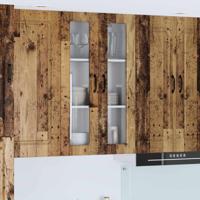 Keukenkast met plank Oudhout 60 x 31 x 100 cm Bewerkt hout