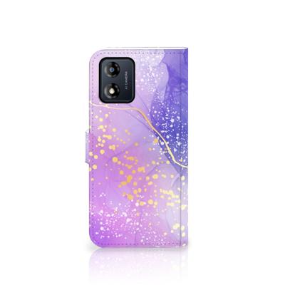 Hoesje voor Motorola Moto E13 4G Watercolor Paars Hoesje voor Motorola Moto E13 4G Watercolor Paars