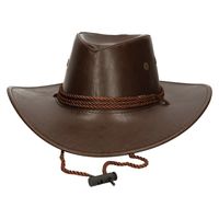 Guirca Carnaval verkleed Cowboy hoed Nevada - bruin - voor volwassenen - Western thema   -