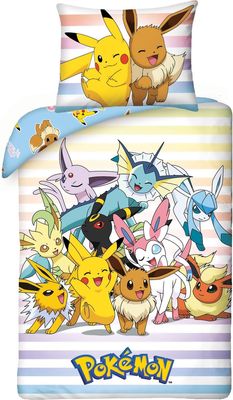 Pokémon Dekbedovertrek Catch &apos;Em All 140 x 200 cm - polyester