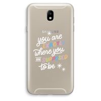 Right Place: Samsung Galaxy J7 (2017) Transparant Hoesje