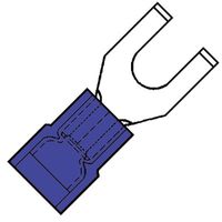Geïsoleerde lip Vorkkabelschoen voor draad 1,5-2,5 mm2 100 stuks 156730 klemko