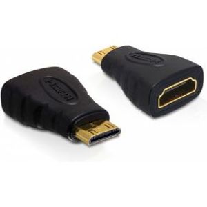 DeLOCK 65244 tussenstuk voor kabels 19-p HDMI-C M 19-p HDMI-A F Zwart