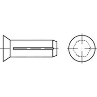 TOOLCRAFT TO-5439186 Verzonken groefpennen (Ø x l) 3 mm x 12 mm Staal 500 stuk(s) - thumbnail