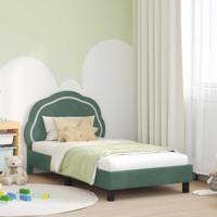 Bedframe voor kinderen met hoofdbord Zeegroen 80 x 160 cm