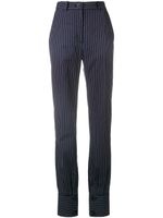 JW Anderson pantalon slim à fines rayures - Bleu