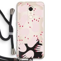Hands pink: Xiaomi Redmi 5 Transparant Hoesje met koord