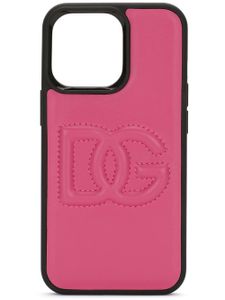 Dolce & Gabbana coque d'iPhone 12 Pro à logo DG - Rose