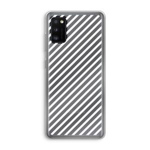 Strepen zwart-wit: Samsung Galaxy A41 Transparant Hoesje