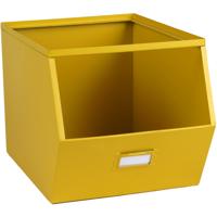 Urban Living Stapelbare opbergmand - Open Metal Box - 23 x 32 x 21 cm - metaal - geel