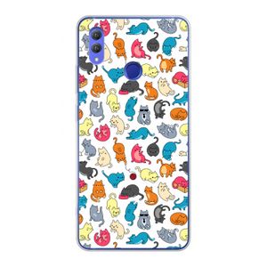 Kleurrijke katten: Honor Note 10 Transparant Hoesje