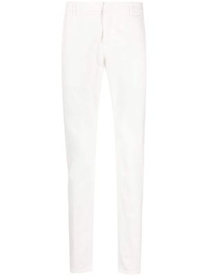 DONDUP pantalon en coton stretch à coupe fuselée - Blanc
