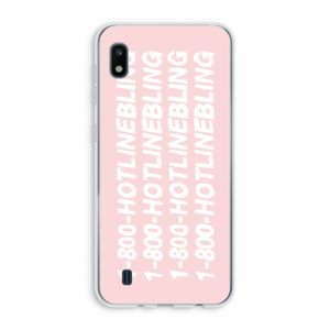 Hotline bling pink: Samsung Galaxy A10 Transparant Hoesje