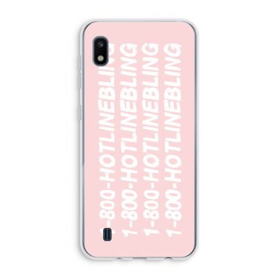Hotline bling pink: Samsung Galaxy A10 Transparant Hoesje