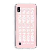 Hotline bling pink: Samsung Galaxy A10 Transparant Hoesje