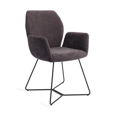 Jesper Home Eetkamerstoel 'Misaki' Beehive Black, kleur Almost Black