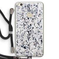 Gespikkelde marmer: Huawei Ascend P8 Lite (2017) Transparant Hoesje met koord