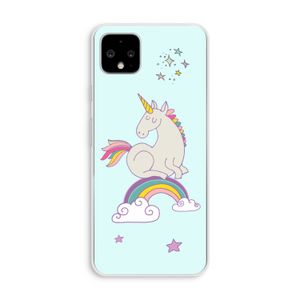 Regenboog eenhoorn: Pixel 4 XL Transparant Hoesje