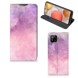 Bookcase Samsung Galaxy A42 Pink Purple Paint