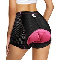 Dames Fietsondergoed 3D gewatteerde short Fietsen Short / Broekje MTB shorts Bergracen Wegwielrennen Sport 3D-pad Snel Drogend Ademend Vochtregelerend Roze Rood Polyester Spandex Kleding / Rekbaar Lightinthebox