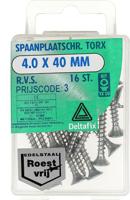 Sp.pl.schr.torx 4,0x40mm rvs 16st - Deltafix Sp.pl.schr.torx 4,0x40mm rvs 16st - Deltafix