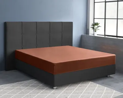 Primaviera Deluxe Satijnen Hoeslaken Bruin 80 x 200 cm