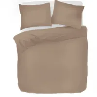 Kayori Dekbedovertrek Shizu Katoenperkal Taupe 240 x 200/220 cm