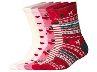 esmara 5 Paar dames sokken (roze/wit/rood, 35-38)