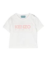 Kenzo Kids t-shirt en coton à logo imprimé - Blanc