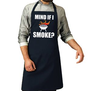 Barbecueschort Mind if i smoke navy heren - Feestschorten