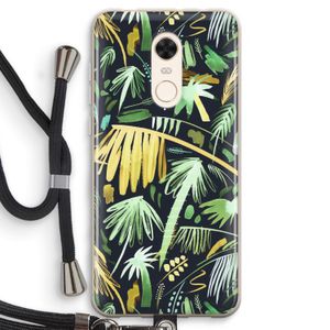 Tropical Palms Dark: Xiaomi Redmi 5 Transparant Hoesje met koord