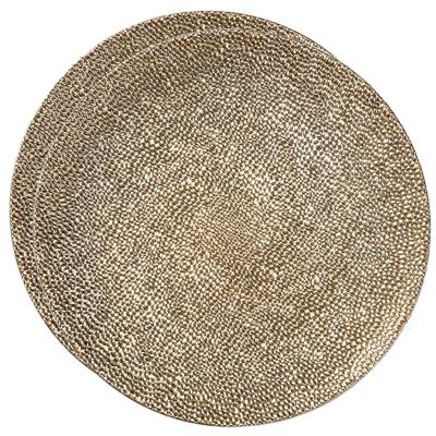 Set van 2x stuks inge christmas kaarsbord - goud - kunststof - 33 cm - onderbord - kaarsen plateau -