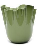 Venini vase sculpté en verre - Vert