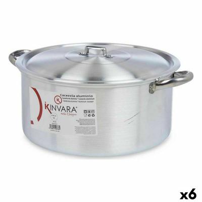 Kookpot met Deksel Kinvara 100010 100010 Zilverkleurig 10 L 40 x 18 x 32 cm 40 x 18 x 32,3 cm (6 Stuks)
