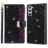 Starlight Series Samsung Galaxy S23+ 5G Portemonnee Hoesje - Zwart - thumbnail