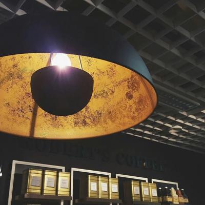 Industriele hanglamp &apos;Captain&apos; modern goud zwart E27 fitting 560mm By Rydens