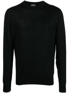 Zegna round-neck wool jumper - Noir