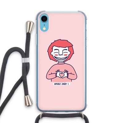 Hartje: iPhone XR Transparant Hoesje met koord