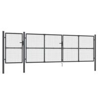 vidaXL Tuinpoort 500x175 cm gaas en gegalvaniseerd staal antraciet