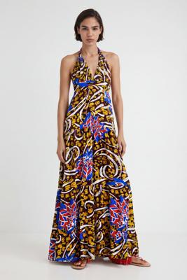 Lange jurk haltermodel Stella Jean - YELLOW - M