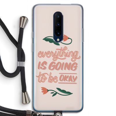 Optimistic flower girl: OnePlus 7 Pro Transparant Hoesje met koord