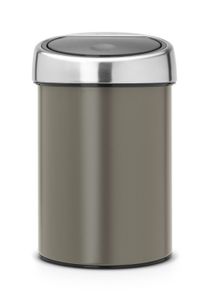 Brabantia touch bin wandafvalemmer 3 liter platinum