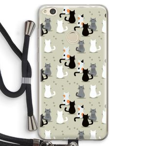 Katten: Huawei Ascend P8 Lite (2017) Transparant Hoesje met koord