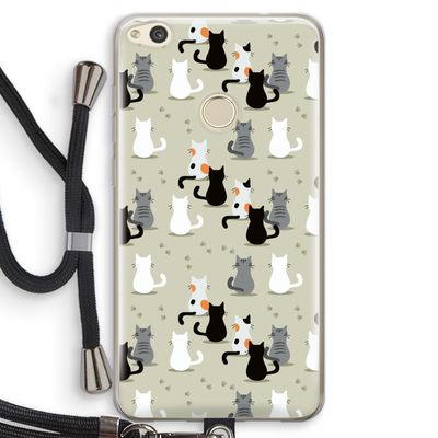 Katten: Huawei Ascend P8 Lite (2017) Transparant Hoesje met koord