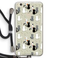 Katten: Huawei Ascend P8 Lite (2017) Transparant Hoesje met koord