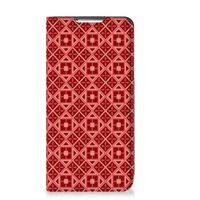 Samsung Galaxy S22 Hoesje met Magneet Batik Rood