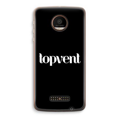 Topvent Zwart: Motorola Moto Z Force Transparant Hoesje