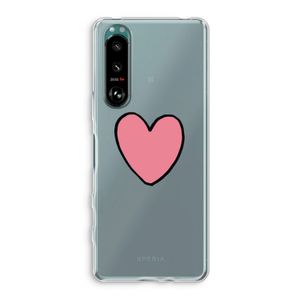 Hartje: Sony Xperia 5 III Transparant Hoesje