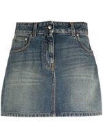 Palm Angels minijupe en jean à motif d'étoiles - Bleu